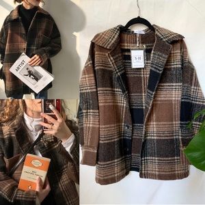 Plaid Coat Jacket